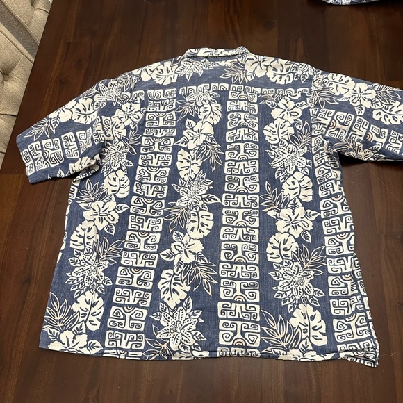 Vtg 80’s Phil Edwards By Reyn Spooner Floral Aloha Hawaiian Shirt Blue - Picture 3 of 5